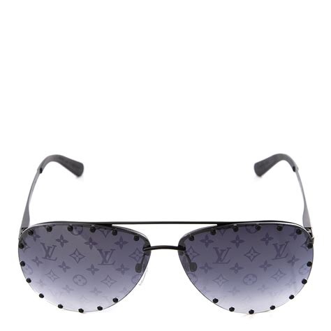 louis vuitton black aviator sunglasses